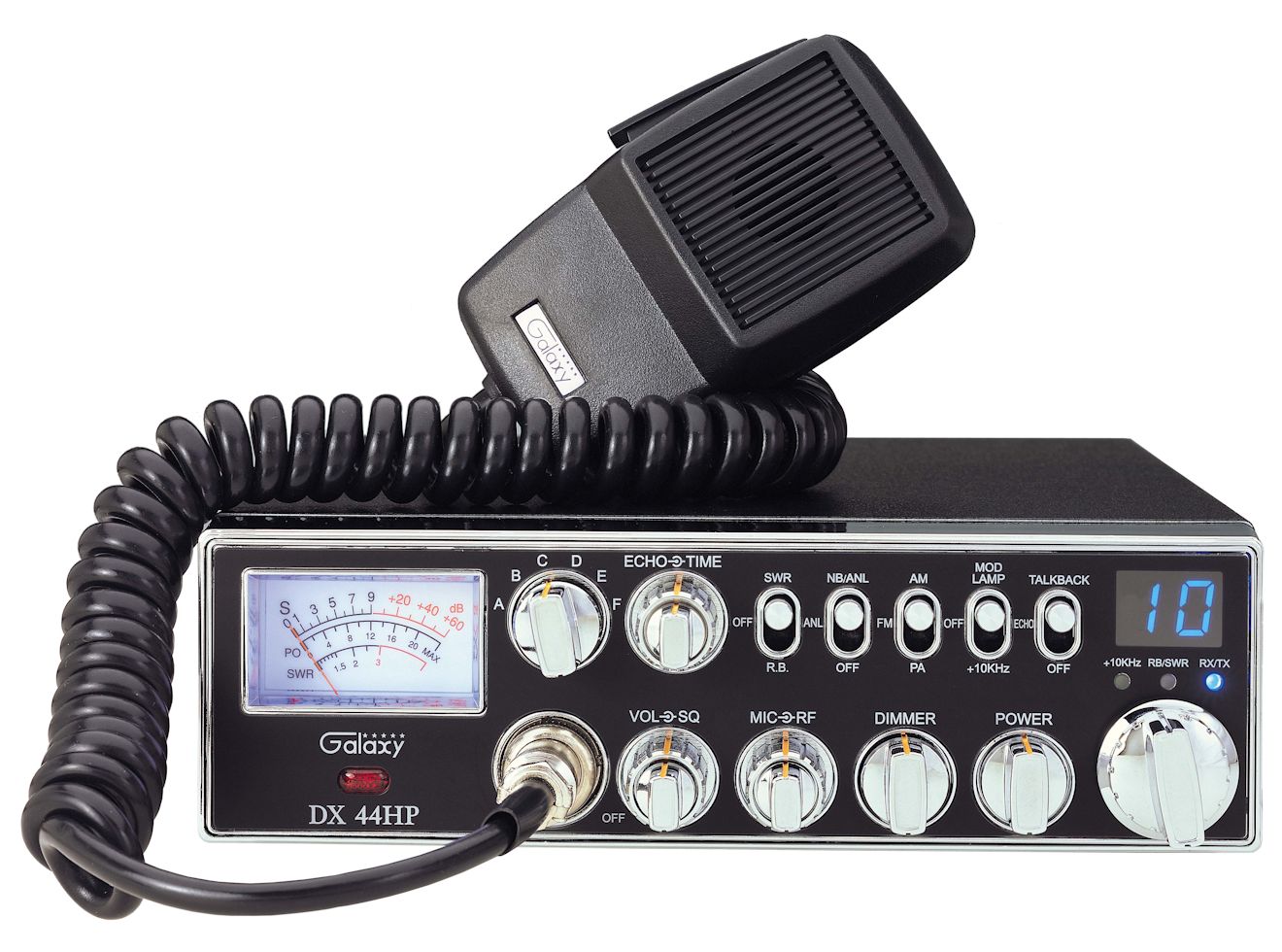 Galaxy Dx 44hp Amfmpa Black 10 Meter Amateur Mobile Radios 