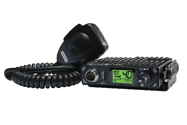 President (JOHNSON II USA) - DIN Size, Multi-Function LCD Display with 3  Backlight Colors, Front Speaker, Weather, 12V/24V, Black, AM/PA, 40  Channel, Mobile CB Radios