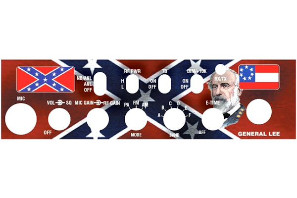 Freedom Faceplates (GENLEE-CF) - General Lee, Rebel Flag, With Front Mic  Jack, Radio Faceplates