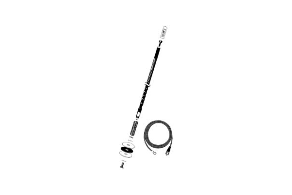 FireStik (FG2-DD-W) - FS II No-Groundplane CB Antenna Kit, Tunable-Tip, Fiberglass, 2ft, White, 5/8 Wave, 100 Watt, Top Loaded, with Trunk/Roof Mount, Spring and NGP Coax, Mobile CB Antennas 