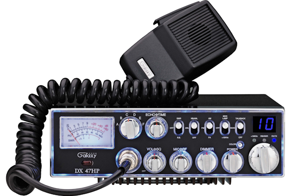 Galaxy (DX 47HP) - AM/FM/PA, 7-Color Changing Display, Black, 10 Meter Mobile Amateur Radios