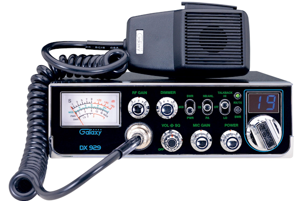 Galaxy (DX 929)  - Transceiver With StarLite Face Plate, Large Meter, Talk Back, High SWR Alert Circuit, AM/PA, 40 Channel, Mobile CB Radios