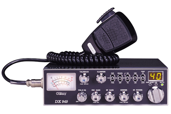 Galaxy (DX 949)  - Transceiver With Large Meter, Talk Back, Clarifier, Tone Control, High SWR Alert Circuit, AM/USB/LSB/PA, 40 Channel, Mobile CB Radios