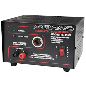 Pyramid (PS-15KX) - 10-Amp Power Supply w/Cigarette Lighter Plug, Power Supplies