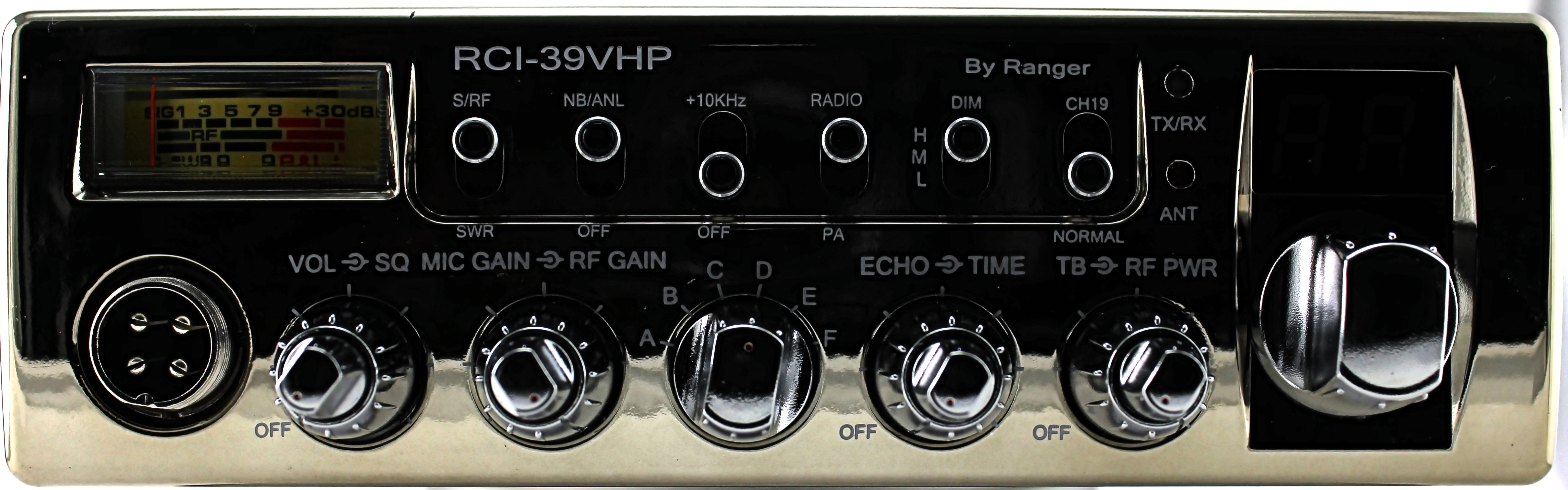 Ranger (RCI39VHP) AM/PA, Black with Chrome Face, 10 Meter Amateur