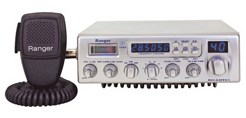 Ranger (RCI-63FFC1) - AM/FM/PA, Chrome, 10 Meter Amateur Mobile Radio