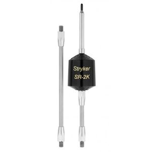 Stryker (SR-2K) - 10 & 11 Meter Antenna, Tunable, 5in and 10in Shafts, 49in Whip, Black Coil, 3600 Watt, 26-30MHz, Center Loaded, Mobile CB Antennas