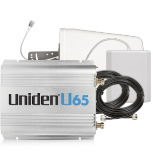 ~Uniden (UNI-006859) - Uniden U65 Cellular Booster Kit with Outdoor Yagi and Indoor Panel Antennas, 30ft U5D/3ft U5D Coaxial Cables, Cell Phone Base Amplifiers